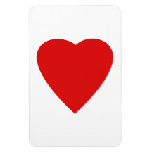 Red and White Love Heart Design. Vinyl Magnet