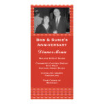 red and white pattern customized rack card