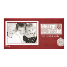 red and white photo card