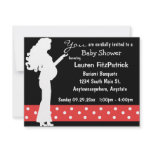 Red And White Polka Dot Baby Shower Invitation