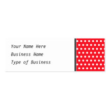 Red and White Polka Dot Pattern. Spotty. Business Card Templates