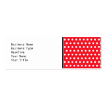 Red and White Polka Dot Pattern. Spotty. Business Card Template