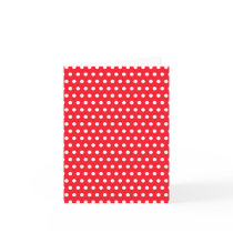 Red and White Polka Dot Pattern. Spotty. Greeting Cards