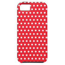 Red and White Polka Dot Pattern. Spotty. iPhone 5 Cover