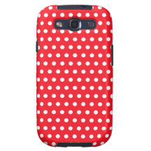 Red and White Polka Dot Pattern. Spotty. Galaxy SIII Covers