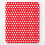 Red and White Polka Dot Pattern. Spotty. Custom mousepads