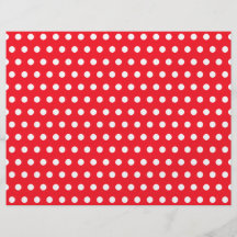 Red and White Polka Dot Pattern. Spotty. Flyer