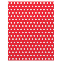 Red and White Polka Dot Pattern. Spotty. Personalized Letterhead