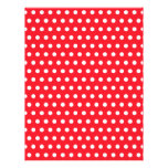 Red and White Polka Dot Pattern. Spotty. Personalized Letterhead
