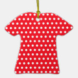 Red and White Polka Dot Pattern. Spotty. Christmas Tree Ornament