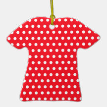 Red and White Polka Dot Pattern. Spotty. Christmas Tree Ornament