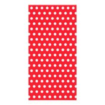 Red and White Polka Dot Pattern. Spotty. Photo Card