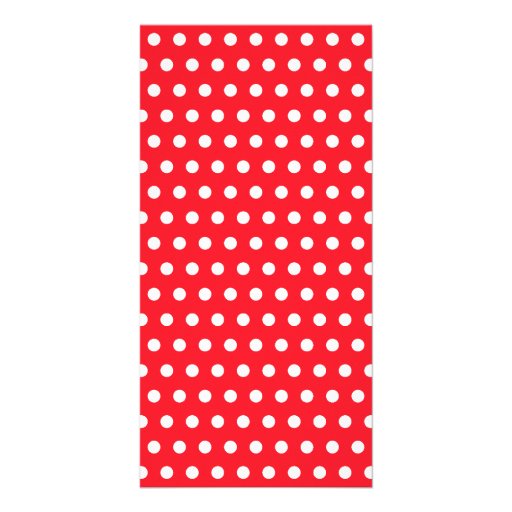 Red and White Polka Dot Pattern. Spotty. Photo Card