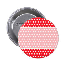 Red and White Polka Dot Pattern. Spotty. Pin