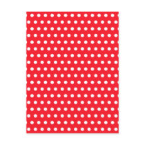 Red and White Polka Dot Pattern. Spotty. Postcards
