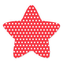 Red and White Polka Dot Pattern. Spotty. Stickers