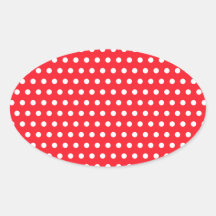 Red and White Polka Dot Pattern. Spotty. Stickers