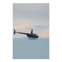 Red and White R44 Helicopter Customized Stationery