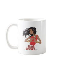 Red and white sisterhood sorority coffee mugs