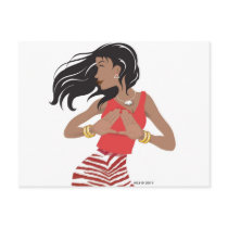 Red and white sisterhood sorority postcard