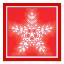 Red and White Star Snowflake Photo