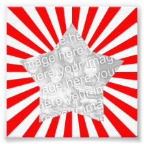 Red and White Starburst Frame Photo