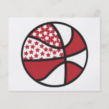 red and white stars basketball flyers