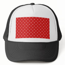 Red and white stars pattern. mesh hat