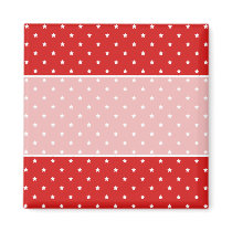 Red and white stars pattern. magnets