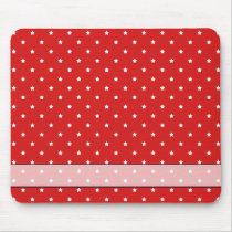 Red and white stars pattern. mousepads