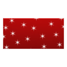Red and White Stars Pattern. Photo Greeting Card