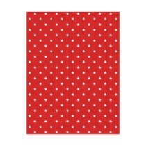 Red and white stars pattern. postcard