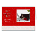Red and White swirl greeting card