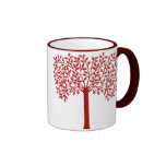 Red and White Tree Coffee Mugs