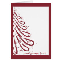 Red and White Winter Business Christmas Card