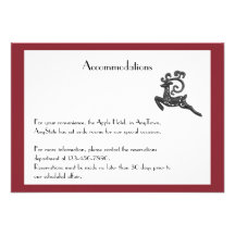 Red and White Winter Wedding Insert Invite