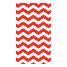 Red and White Zig Zag Business Card Templates