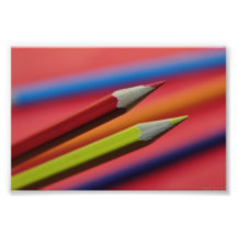 Red-and-yellow-crayons1412 PENCIL CRAYONS COLORFUL Photographic Print