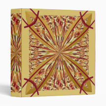 Red and Yellow Fractal Avery Binder