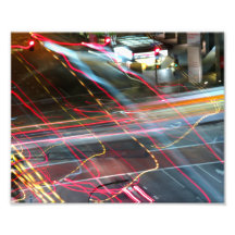 Red And Yellow Lights On The Street Photo