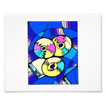 Red and yellow maracas graphic design photographic print