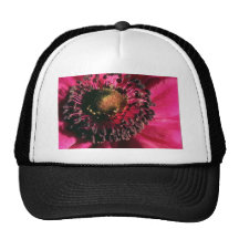 Red Anemone flowers Mesh Hats