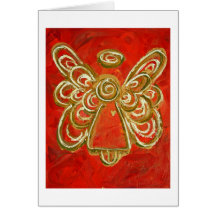 Red Angel Greeting Card