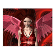 Red Angel Postcard