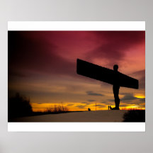 Red Angel Sunset Posters