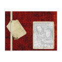 red antique tag photo template postcards