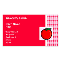 Red Apple Business Card Templates