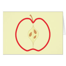 Red Apple Half. Card