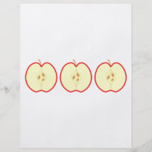 Red Apple Half. Custom Flyer