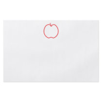 Red Apple Outline, on white background. Custom Flyer